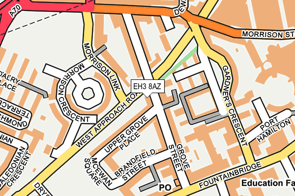 EH3 8AZ map - OS OpenMap – Local (Ordnance Survey)