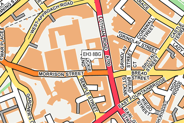 EH3 8BG map - OS OpenMap – Local (Ordnance Survey)