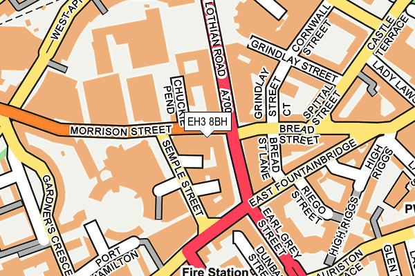 EH3 8BH map - OS OpenMap – Local (Ordnance Survey)