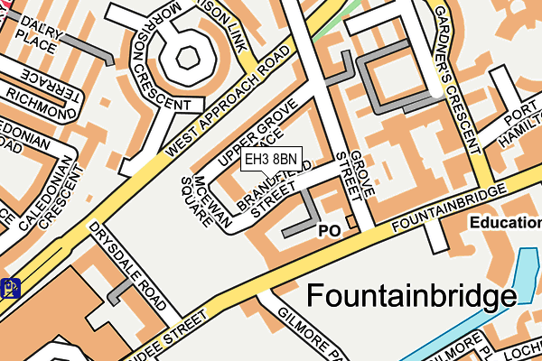 EH3 8BN map - OS OpenMap – Local (Ordnance Survey)