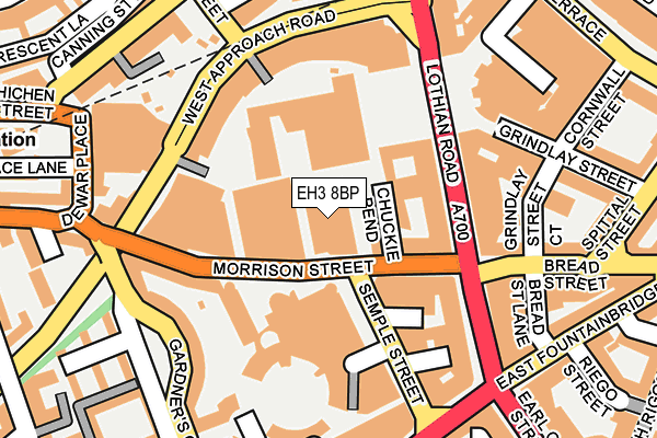 EH3 8BP map - OS OpenMap – Local (Ordnance Survey)