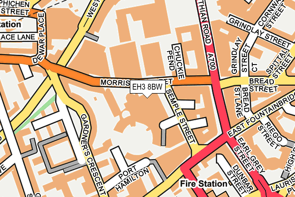 EH3 8BW map - OS OpenMap – Local (Ordnance Survey)