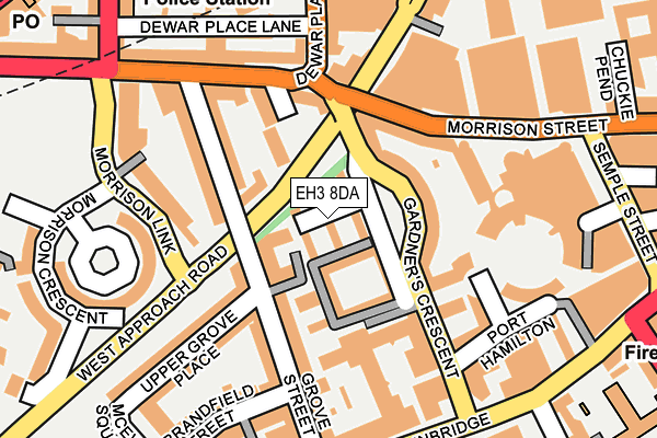 EH3 8DA map - OS OpenMap – Local (Ordnance Survey)