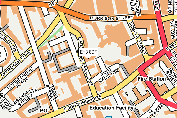 EH3 8DF map - OS OpenMap – Local (Ordnance Survey)