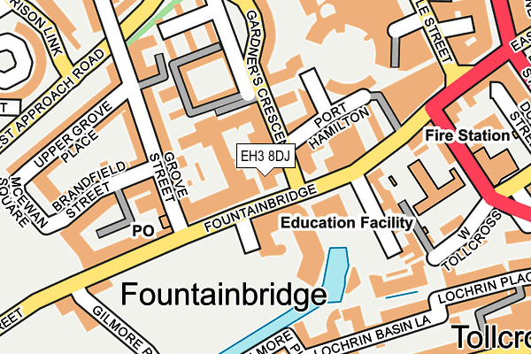 EH3 8DJ map - OS OpenMap – Local (Ordnance Survey)