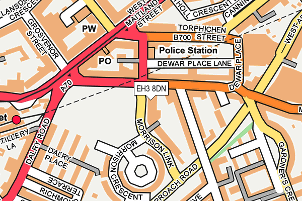 EH3 8DN map - OS OpenMap – Local (Ordnance Survey)