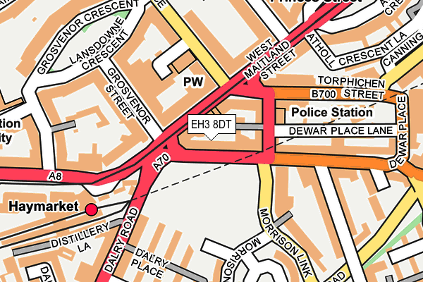 EH3 8DT map - OS OpenMap – Local (Ordnance Survey)