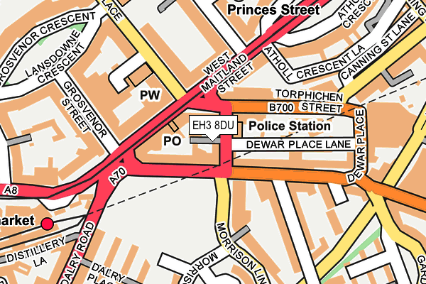 EH3 8DU map - OS OpenMap – Local (Ordnance Survey)
