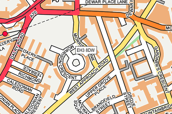 EH3 8DW map - OS OpenMap – Local (Ordnance Survey)
