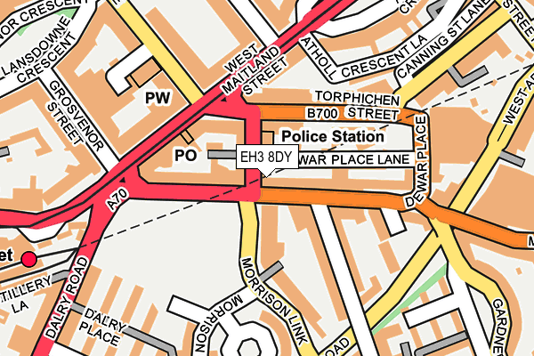 EH3 8DY map - OS OpenMap – Local (Ordnance Survey)