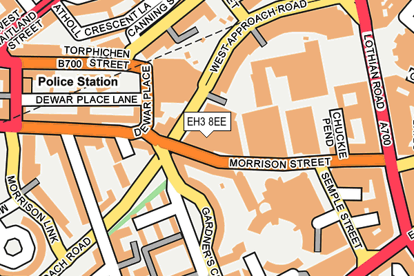 EH3 8EE map - OS OpenMap – Local (Ordnance Survey)