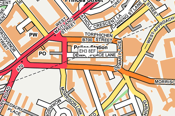 EH3 8EF map - OS OpenMap – Local (Ordnance Survey)