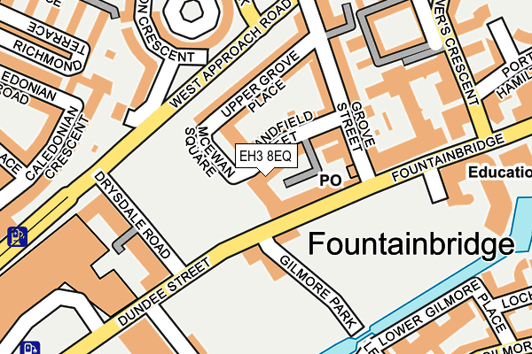 EH3 8EQ map - OS OpenMap – Local (Ordnance Survey)