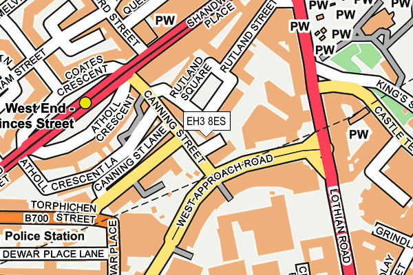 EH3 8ES map - OS OpenMap – Local (Ordnance Survey)