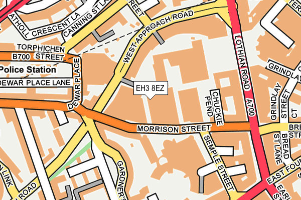 EH3 8EZ map - OS OpenMap – Local (Ordnance Survey)