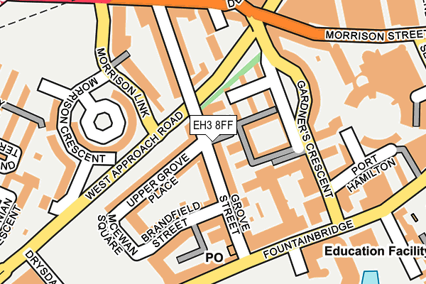 EH3 8FF map - OS OpenMap – Local (Ordnance Survey)