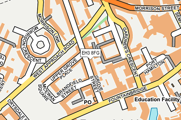 EH3 8FG map - OS OpenMap – Local (Ordnance Survey)