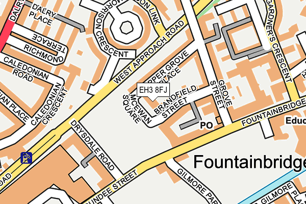 EH3 8FJ map - OS OpenMap – Local (Ordnance Survey)