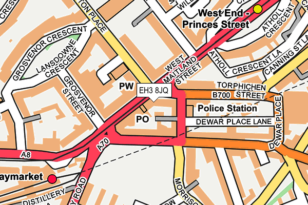 EH3 8JQ map - OS OpenMap – Local (Ordnance Survey)