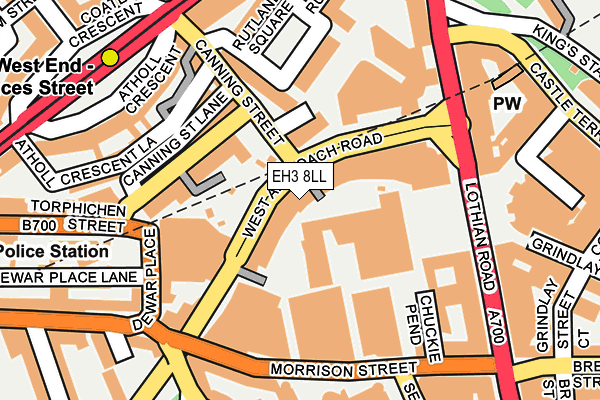 EH3 8LL map - OS OpenMap – Local (Ordnance Survey)