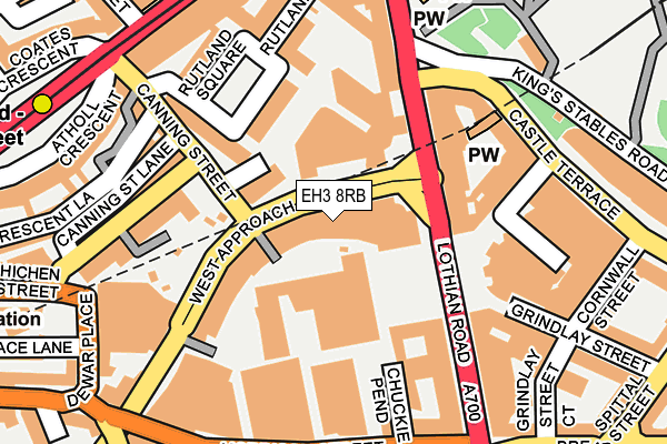EH3 8RB map - OS OpenMap – Local (Ordnance Survey)