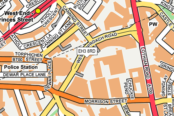 EH3 8RD map - OS OpenMap – Local (Ordnance Survey)