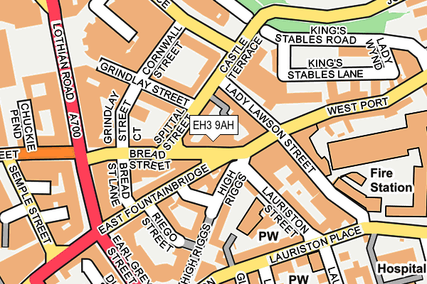 EH3 9AH map - OS OpenMap – Local (Ordnance Survey)