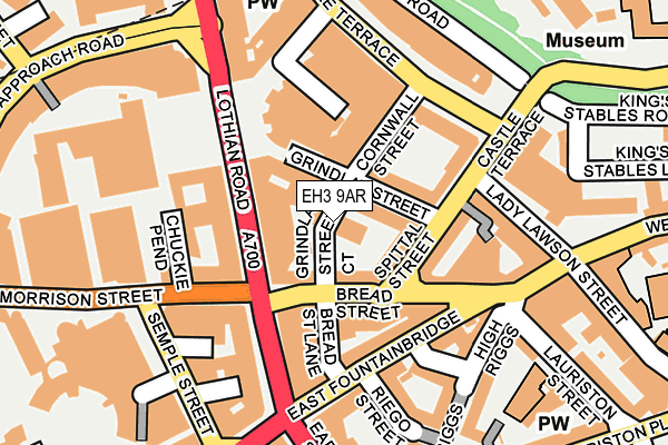 EH3 9AR map - OS OpenMap – Local (Ordnance Survey)