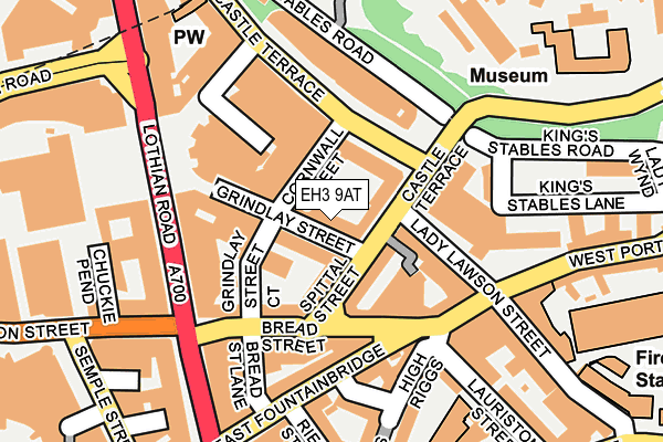 EH3 9AT map - OS OpenMap – Local (Ordnance Survey)