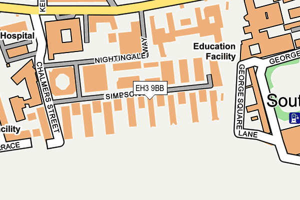 EH3 9BB map - OS OpenMap – Local (Ordnance Survey)