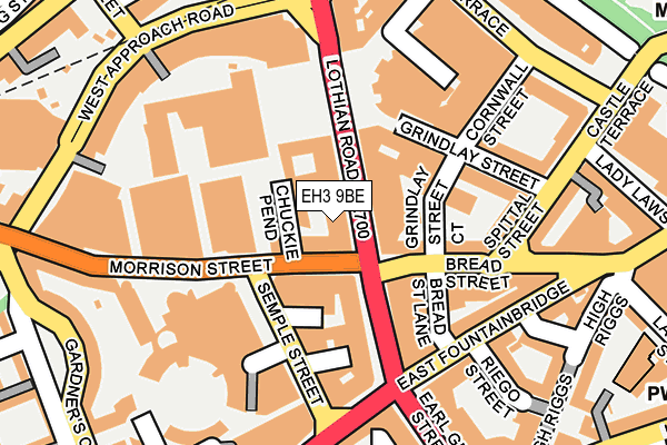 EH3 9BE map - OS OpenMap – Local (Ordnance Survey)