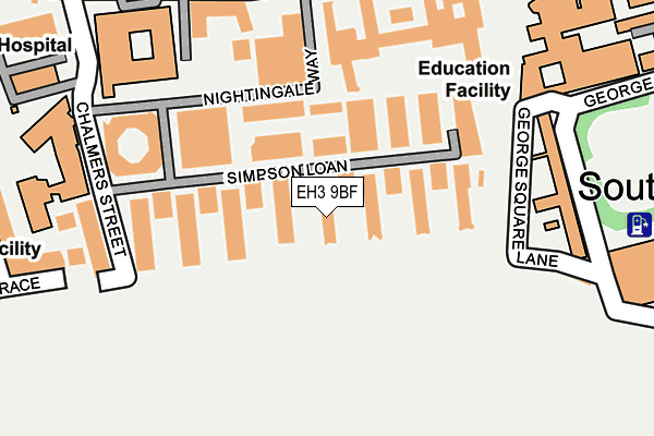 EH3 9BF map - OS OpenMap – Local (Ordnance Survey)