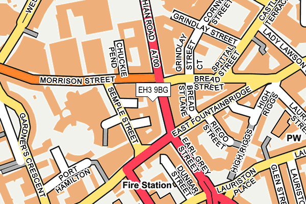 EH3 9BG map - OS OpenMap – Local (Ordnance Survey)