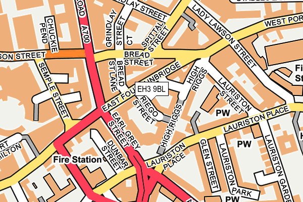 EH3 9BL map - OS OpenMap – Local (Ordnance Survey)