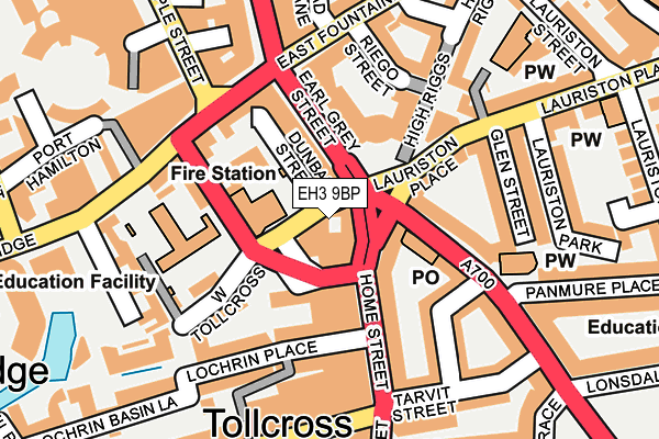 EH3 9BP map - OS OpenMap – Local (Ordnance Survey)