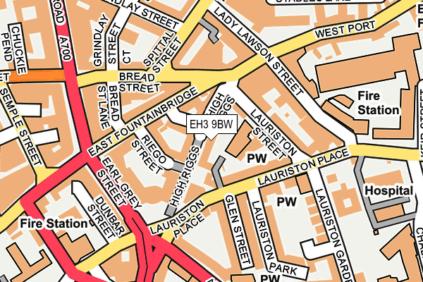 EH3 9BW map - OS OpenMap – Local (Ordnance Survey)