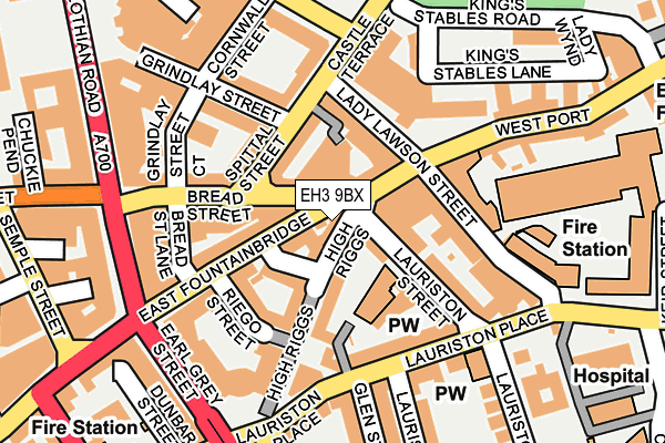 EH3 9BX map - OS OpenMap – Local (Ordnance Survey)