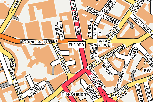 EH3 9DD map - OS OpenMap – Local (Ordnance Survey)