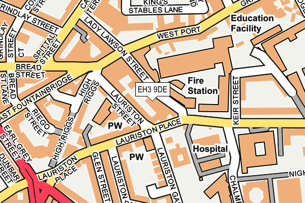 EH3 9DE map - OS OpenMap – Local (Ordnance Survey)