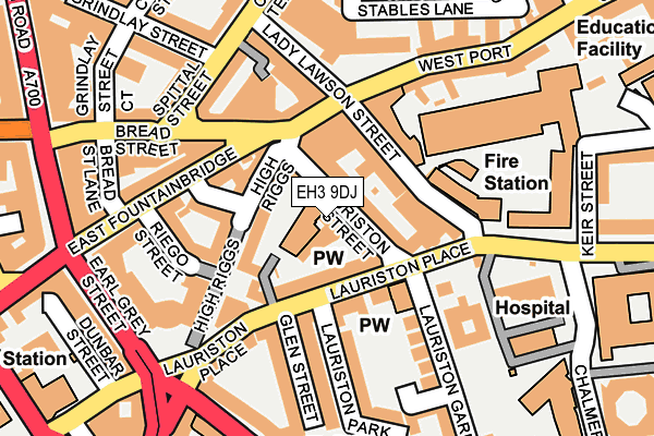 EH3 9DJ map - OS OpenMap – Local (Ordnance Survey)