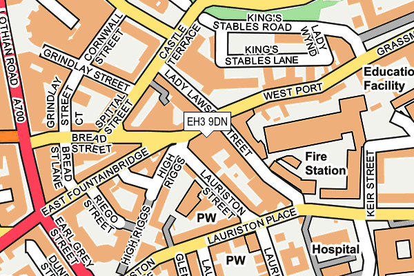 EH3 9DN map - OS OpenMap – Local (Ordnance Survey)