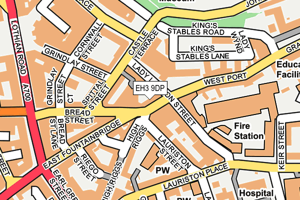 EH3 9DP map - OS OpenMap – Local (Ordnance Survey)