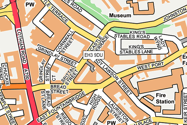 EH3 9DU map - OS OpenMap – Local (Ordnance Survey)