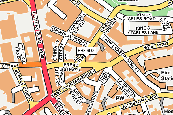 EH3 9DX map - OS OpenMap – Local (Ordnance Survey)