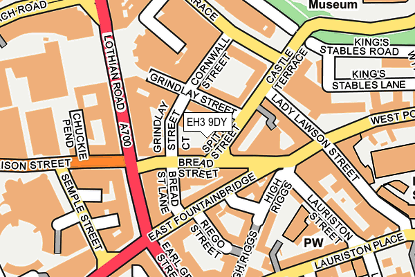 EH3 9DY map - OS OpenMap – Local (Ordnance Survey)