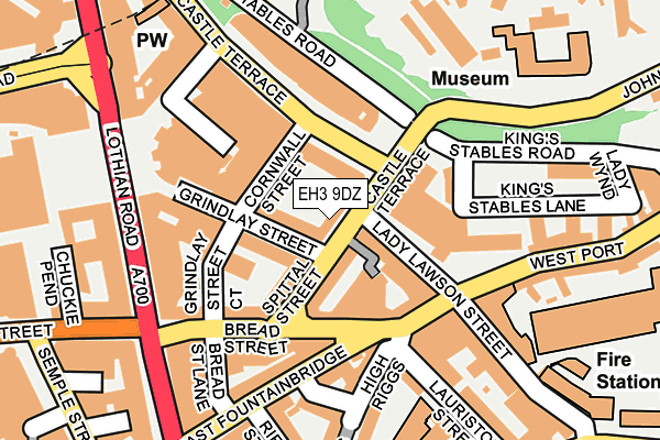 EH3 9DZ map - OS OpenMap – Local (Ordnance Survey)