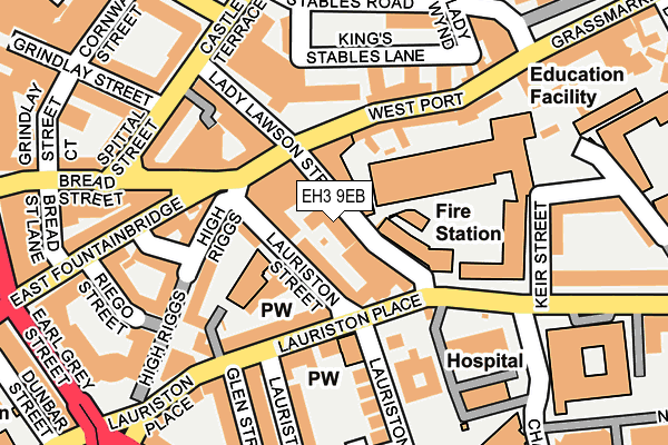 EH3 9EB map - OS OpenMap – Local (Ordnance Survey)