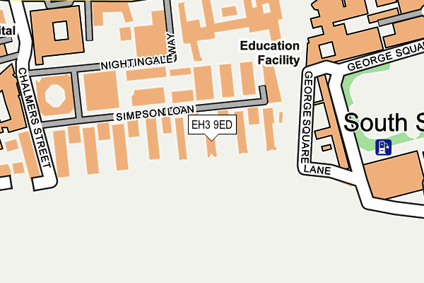 EH3 9ED map - OS OpenMap – Local (Ordnance Survey)