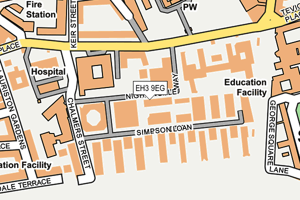 EH3 9EG map - OS OpenMap – Local (Ordnance Survey)