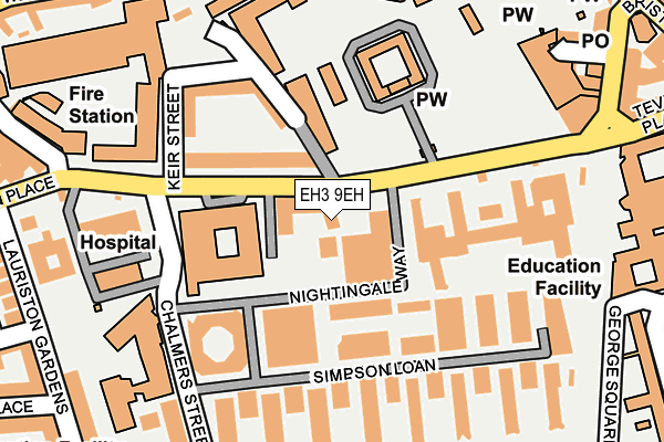 EH3 9EH map - OS OpenMap – Local (Ordnance Survey)